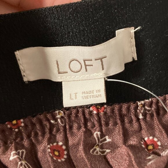 Loft Bow Pleated Midi Skirt NWT Size LT - Picture 6 of 8